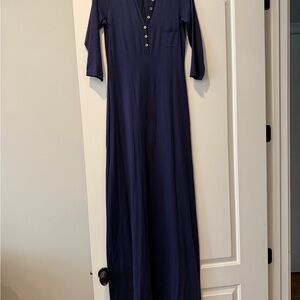Lilly Pulitzer Navy Pima Cotton Maxi Dress